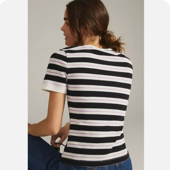 Anthropologie Maeve striped ringer t-shirt - Picture 3 of 10